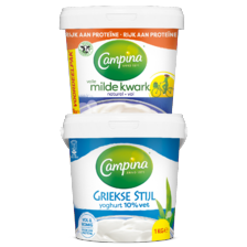 Campina Griekse stijl yoghurt 10% of volle kwark naturel